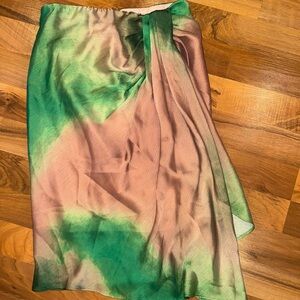 Bailey44 skirt midi size XS green and gold‎ flowy, airy vacation!